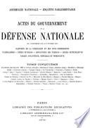 Actes du Gouvernement de la défense nationale. (Assemblée nat.).