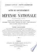 Actes du Gouvernement de la défense nationale, du 4 septembre 1870 au 8 février 1871