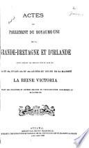 Actes du Parlement de la puissance du Canada