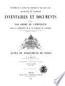 Actes du Parlement de Paris