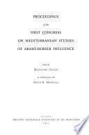 Actes Du Premier Congres D'etudes Des Cultures Mediterraneennes D'influence Arabo-berbere