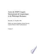Actes du XXIIe Congrès internationale de linguistique et de philologie romanes, Bruxelles, 23-29 juillet 1998: Les manuscrits ne brûlent pas