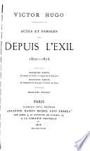 Actes et paroles: Depuis l'exil, 1870-1876