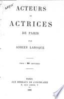 Acteurs et actrices de Paris