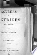 Acteurs et actrices de Paris