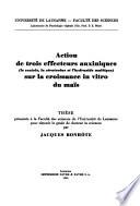 Action de trois effecteurs auxiniques (la scatole, la serotonin...