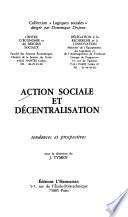 Action sociale et décentralisation