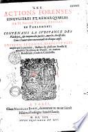 Actions foreuses singulières et remarquables