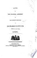 Acts of the Legislature of the Province of New Brunswick