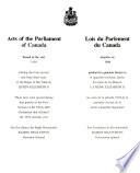 Acts of the Parliament of Canada