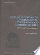 Acts of the Seventh International Conference of Demotic Studies