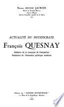 Actualité du physiocrate François Quesnay