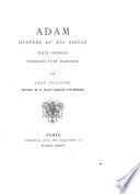 Adam, Mystere du XIIe siècle