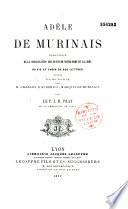 Adèle de Murinais, fondatrice des soeurs de N.D. de la Croix