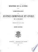 Administration de la justice criminelle et civile de la Belgique, periode de 1876 à 1880
