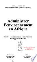 Administrer l'environnement en Afrique