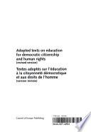 Adopted Texts on Education for Democratic Citizenship and Human Rights