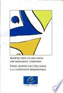 Adopted texts on education for democratic citizenship