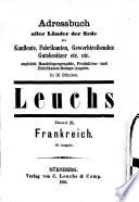 Adressbuch aller Länder der Erde der Kaufleute, Fabrikanten, Gewerbtreibenden, Gutsbesitzer etc
