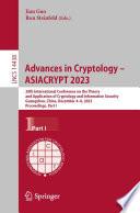 Advances in Cryptology – ASIACRYPT 2023