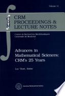 Advances in Mathematical Sciences--CRM's 25 Years