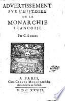 Advertissement sur l'histoire de la monarchie francoise