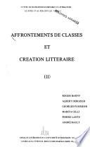 Affrontements de classes et création littéraire