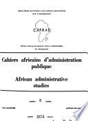 African administrative studies