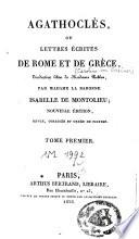 Agathoclès ou lettres écrites de Rome et de Grèce