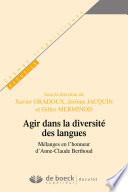 Agir dans la diversité des langues