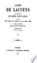 Agnès de Lauvens, ou: Mémoires de soeur Saint-Louis