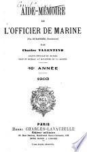 Aide-mémoire de l'officier de marine