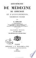 Aide-mémoire de médecine de chirurgie et d'accouchements