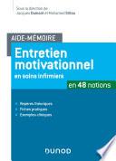Aide-mémoire - Entretien motivationnel en soins infirmiers