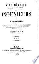 Aide-mémoire général et alphabétique des ingénieurs
