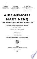 Aide-mémoire Martinenq des constructions navales
