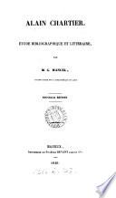 Alain Chartier, étude bibliographique et littéraire