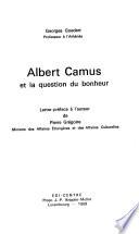 Albert Camus et la question du bonheur