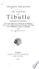 Albii Tibulli Libri quatuor