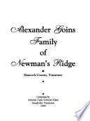 Alexander Goins Family of Newman's Ridge, Hancock County, Tennessee