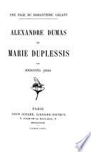 Alexandre Dumas et Marie Duplessis