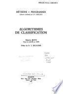 Algorithmes de classification