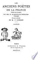 Aliscans chanson de geste publiee d'apres le manuscrit de la Bibliotheque de l'Arsenal et a l'aide de cinq autres manuscrits par F. Guessard et A. de Montaiglon