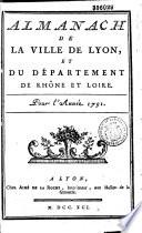 Almanach civil, politique et littéraire de Lyon et du département de Rhône