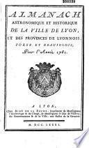 Almanach civil, politique et littéraire de Lyon et du département de Rhône