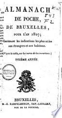 Almanach de poche de Bruxelles et de ses faubourgs de Louvain et de Nivelles