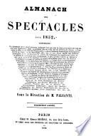 Almanach des spectacles ...