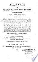 Almanach du clergé catholique romain des Pays Bas...