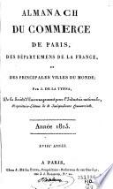 Almanach du commerce de Paris, des departemens de l'empire francais et des principales villes du monde