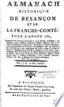 Almanach historique de Besançon et de la Franche-Comté pour l'année 1785....